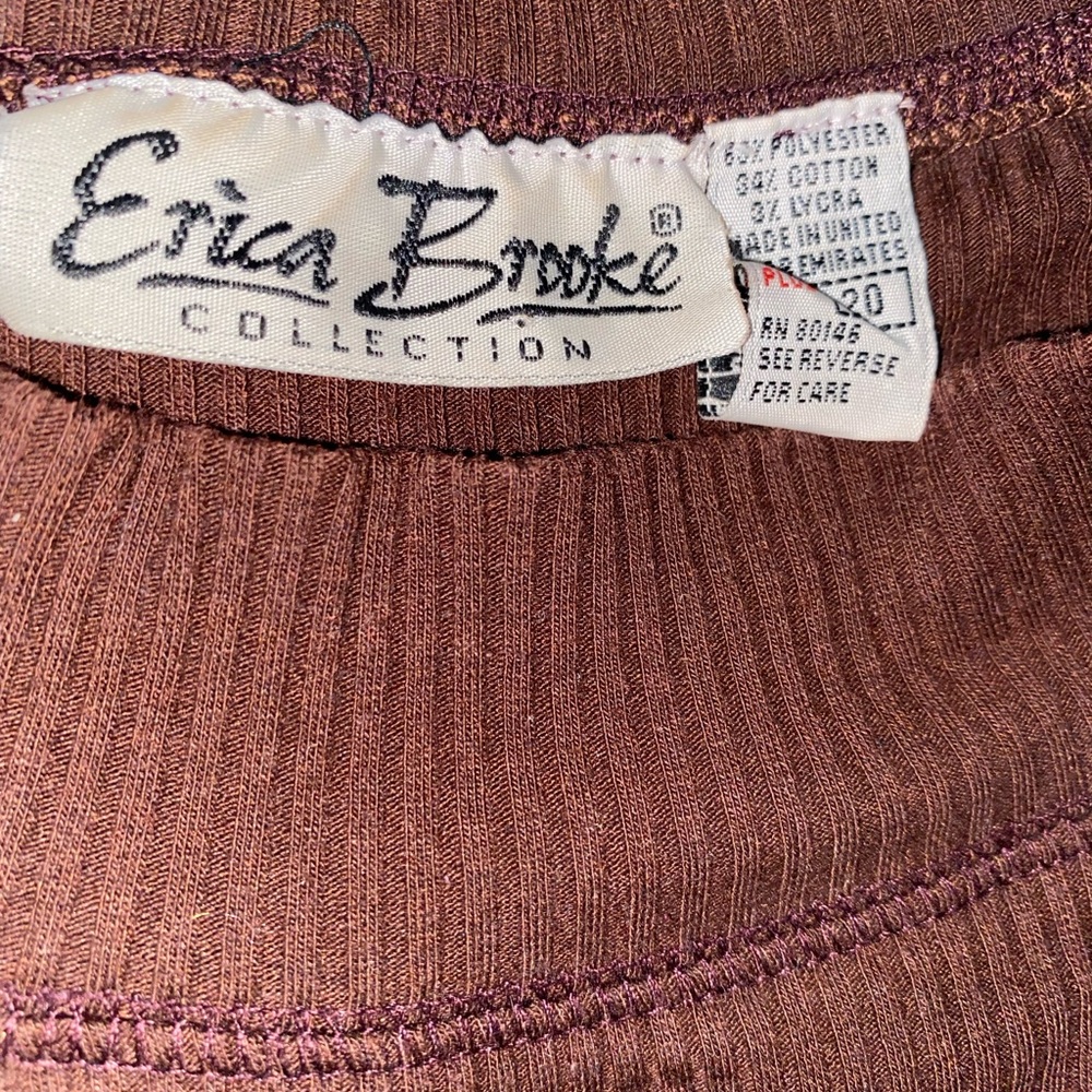 ‘EB’ Rib Knit Mock Neck Top (Plus) - Picture 3 of 3